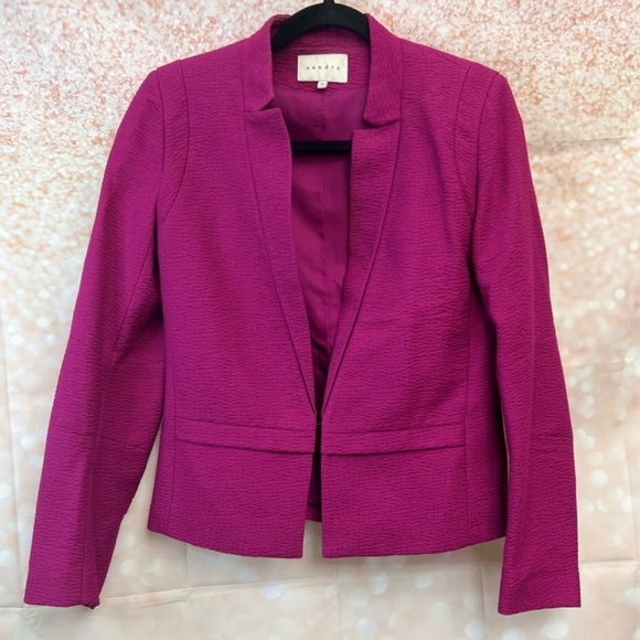 #023. Sandro Fuchsia Pink blazer - Picture 2 of 9